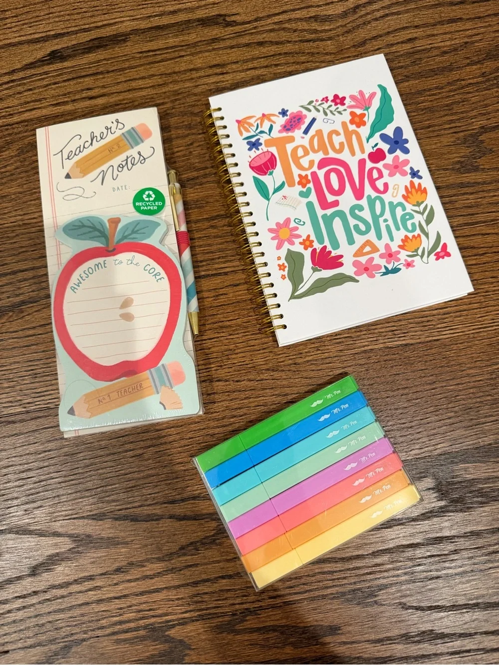 Teacher Notepad, Notebook, Marker Set